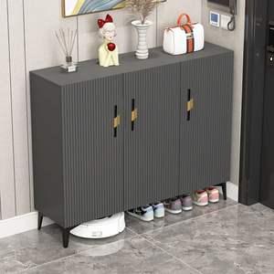 Solid Wood Multi Layer <b>Shoe</b> Cabinet <b>Large</b> Capacity Storage Entryway Home Use Space Saving Design - Product Image 3