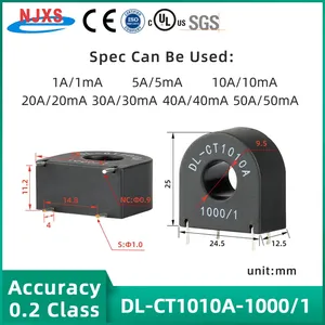 Transformador de Corriente 5A 10A 30A 50A 100A 150A 200A 250A con Cable de Conexión y Pin de Montaje, Mini Transformador de Corriente, Precio de Fábrica - Product Image 4