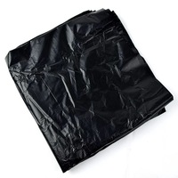 Sacs en plastique HDPE noirs durables avec logo personnalisé, sacs de shopping jetables