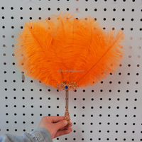 Éventails en Plumes d'Autruche Teintées de Qualité Supérieure, Grands et Doux, Pliables à Main, pour Demoiselles d'Honneur, Décoration de Mariage et Événements