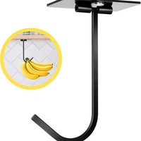 Support mural pliable en métal pour intérieur/extérieur, crochet banane, support de suspension pour panier de fleurs sous armoire, étagère murale suspendue