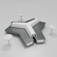 Ensemble de bureau créatif, canapé de réception en cuir anti-taches de forme irrégulière, canapé de bureau