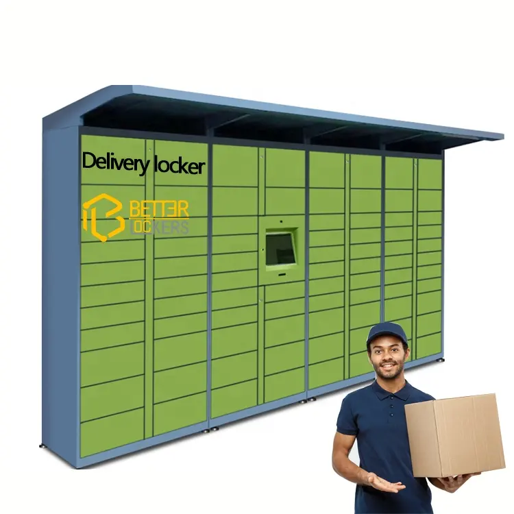 Smart Parcel Delivery Locker mit Wi-Fi Connected Smart Scannen Sie die Tracking-Nummer Mit Überwachung, um Paket diebstahl zu verhindern