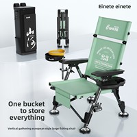 Chaise de pêche pliable verticalement, tout-terrain, multifonctionnelle, portable, de style européen, en acier au carbone Oxford