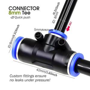 Kit d'irrigation de jardin universel avec raccord rapide 1/2 pouce en plastique PVC et laiton, micro-pulvérisation - Product Image 4