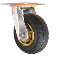Vente directe usine – Roues pivotantes robustes en caoutchouc pneumatique de 6/8 pouces pour chariot de manutention de conteneurs maritimes