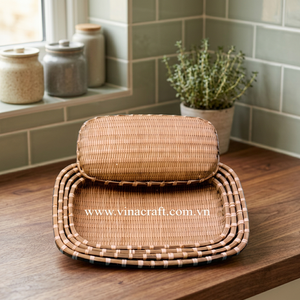 Cesta de Bambú Ecológica Tradicional Hecha a Mano para Arroz y Platos, Vajilla Desechable para Uso Diario en Hoteles y Restaurantes - Product Image 3