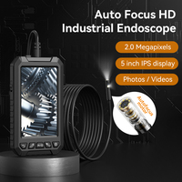 5003-B Usine OEM ODM 5 pouces Ips Handheld Inspection Endoscope Voiture Endoscope Caméra Double Lentille 5m Fil Dur Câble Endoscope Rigide