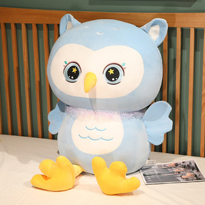 Peluche Gufo Rosa e Blu con Grandi Occhi, Imbottitura in Cotone PP, Morbido Giocattolo di Peluche per Bambini, Regalo Unisex - Product Image 4