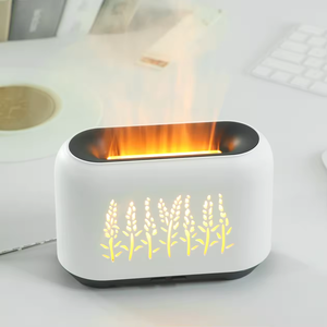 Humidificador ultrasónico 150ml Mini USB Humidificador de aire de llama de escritorio Luz colorida Difusor de aceite esencial para habitación de bebé - Product Image 1