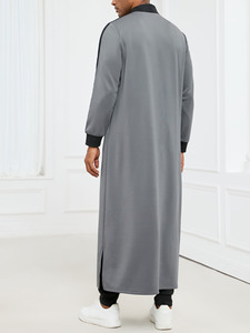 Islamic Winter Khamis Arab Islamic Muslim Sport <strong>Men</strong> <strong>Thobe</strong> Jubba With Pockets - Product Image 6