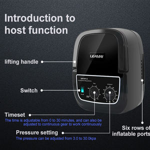 Système de récupération rapide sans fil du corps, appareil de thérapie par pression d'air séquentielle, manchons de compression à 4 chambres, 12 modes, 3-30 KPA - Product Image 4