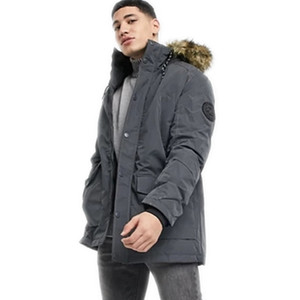 Venta al por mayor Canadá Estilo Parka Faux Fur Hood Hombres Chaqueta de plumón de ganso Grueso al aire libre Abrigo de invierno para hombre - Product Image 1