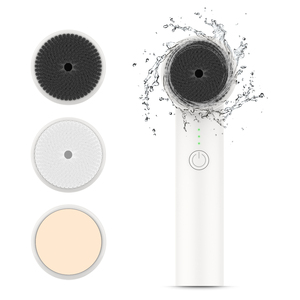 Custom Logo Electric Ultrasonic Rotating <strong>Face</strong> Cleansing Brush Handheld Portable 3 Head Black Head Remover Deep Cleaning Hands - Product Image 5