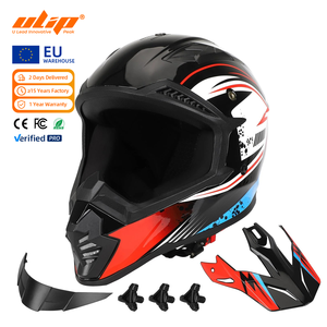 Casque tout-terrain rouge éclatant pour la course, casque de moto tout-terrain rouge vif pour trottinette électrique et vélo électrique, casque de motocross, casque de moto tout-terrain - Entrepôt UE - Product Image 1