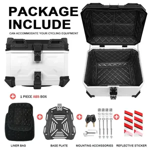 Maleta Superior Universal para Motocicleta de 45L, Caja Trasera para Casco, Compatible con <span class=keywords><strong>BMW</strong></span>, <span class=keywords><strong>VOGE</strong></span>, HONDA, Yamaha, Suzuki, Kymco - Product Image 6
