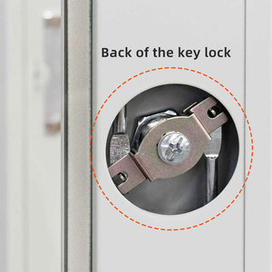 Steel Office Filing Cabinet 2 Glass <b>Doors</b> Lockable Storage Modern Commercial Use Large Capacity - Product Image 3