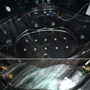 Salle <span class=keywords><strong>de</strong></span> <span class=keywords><strong>douche</strong></span> à vapeur européenne Offres Spéciales avec bain à remous Yacuzzi pour 2 personnes salle <span class=keywords><strong>de</strong></span> bain intérieure <span class=keywords><strong>cabine</strong></span> <span class=keywords><strong>de</strong></span> <span class=keywords><strong>douche</strong></span> en verre trempé <span class=keywords><strong>de</strong></span> 8mm - Product Image 4