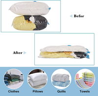 Sacs de compression sous vide transparents imprimés en gravure de haute qualité, résistants à l'humidité, avec pompe manuelle pour couettes, couvertures et vêtements