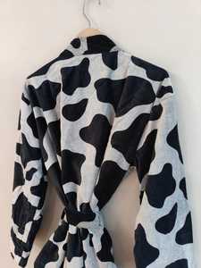 Robe kimono en velours pour femmes, imprimé jungle animal, col en V, manches longues, longueur totale, hiver, luxe, décontracté, classique, tendance - Product Image 5