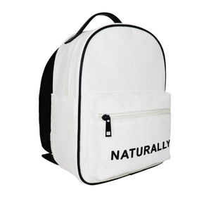 Sacs à dos scolaires unisexes de haute qualité avec logo du lycée, personnalisés, en toile de coton recyclé blanc, écologiques - Product Image 5