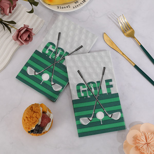 Golf Themed Paper Napkins 330mmx400mm Double Layer Printed For Party Use - Product Image 1