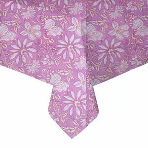 ผ้าปูโต๊ะอาหารทรงสี่เหลี่ยมแบบดั้งเดิมทำจากผ้าฝ้ายพิมพ์ลายสำหรับงานแต่งงานงานเลี้ยงที่บ้านและของตกแต่งบ้าน - Product Image 1