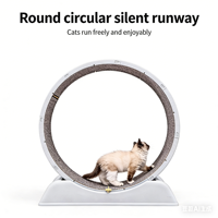 Roue d'exercice silencieuse classique simple de 80 cm pour chat avec tapis à gratter en PC, tapis roulant pour chat d'intérieur