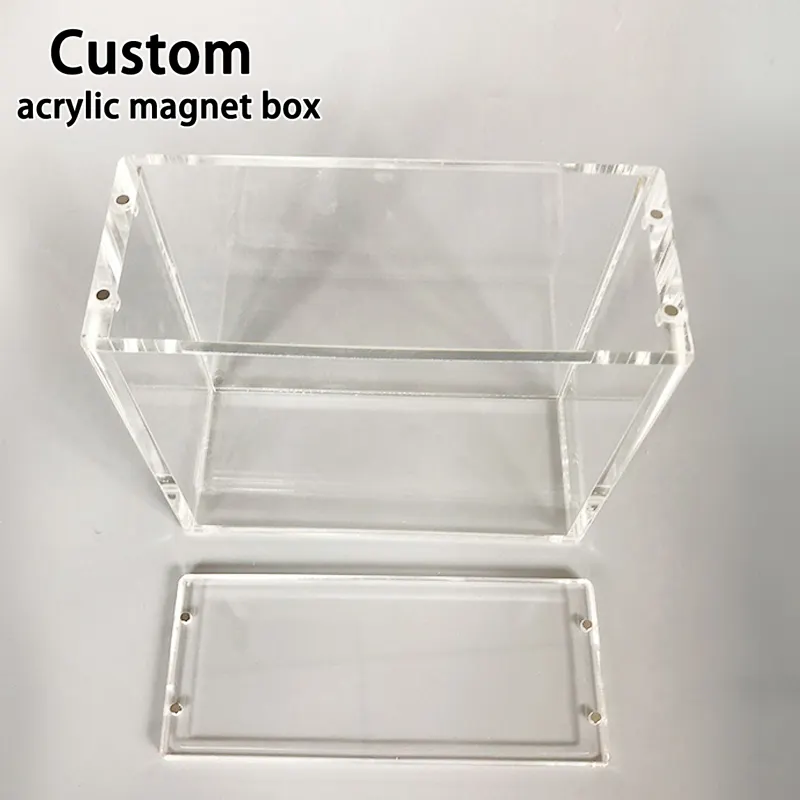 एक्रिलिक बॉक्स कस्टम स्पष्ट plexiglass एक्रिलिक प्रदर्शन 5 पक्ष बॉक्स के साथ ढक्कन/फिसलने ढक्कन प्रहार Poking सोम कार्ड बूस्टर प्रदर्शन बॉक्स केस