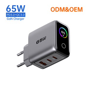 Adaptateur de <span class=keywords><strong>chargeur</strong></span> GaN Tommox 65W avec écran TFT Type-C USB Multi 65w Usb c <span class=keywords><strong>Chargeur</strong></span> ultra <span class=keywords><strong>rapide</strong></span> pour ordinateur portable <span class=keywords><strong>iphone</strong></span> samsung macbook - Product Image 1