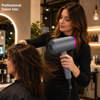 Sèche-cheveux professionnel haute vitesse avec diffuseur, moteur AC, ions négatifs, pour usage domestique – Meilleure vente