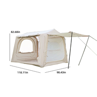 Tente de queue de SUV auto-gonflable en stock, abri noir enduit, protection solaire et pluie pour camping en extérieur et voyages en autonomie