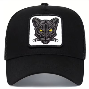 <span class=keywords><strong>Gorra</strong></span> <span class=keywords><strong>de</strong></span> béisbol transfronteriza con estampado <span class=keywords><strong>de</strong></span> animales, serigrafiada, <span class=keywords><strong>de</strong></span> malla transpirable, bordada, estilo camionero, Pantera Negra, moda formal - Product Image 2