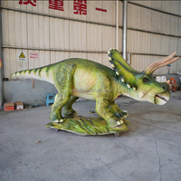 Sculpture grandeur nature de Triceratops Animatronic de contrôle de capteur infrarouge étanche pour le monde de dinosaure