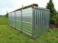 Chariot à roulettes en métal galvanisé à chaud, capacité 1000 kg, usage intensif |   Conteneur de stockage pliable en fil d'acier pour entrepôt