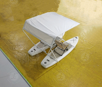 Bateau compact et portable résistant à l'eau, Atamaran, installation rapide pour la navigation, la pêche et les excursions aquatiques en plein air
