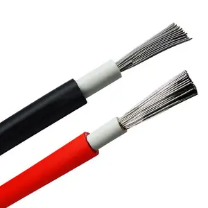 PV 6mm2 Solar Cable Flexible Single Tinned Copper Core Double XLPO Sheath and Insulation for Solar Panel TUV Certificate