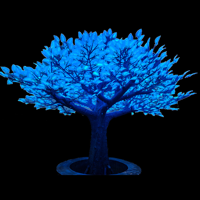 IP65 RGB LED Christmas Artificial Leaf Tree Light for Landscape Lighting New Year's Day Halloween Wedding Decorations