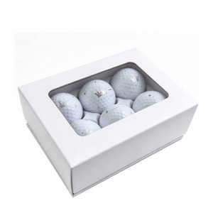Caja de Embalaje Rígida Blanca para 6 Pelotas de Golf con Logotipo Personalizado, Caja de Cartón con Ventana - Product Image 3