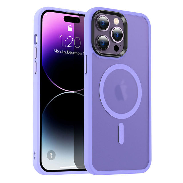 Latest Matte Clear PC Wireless Charging Phone Case for iPhone 11 12 13 14 Shockproof Magnetic Phone Case for iPhone 14 Pro Ma
