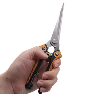 Lu Ban's Work Stainless Steel Garden Shears Bypass Pruner For Fruit Tree Pruning Orange Plastic Handle Manual Tool - Product Image 2