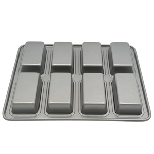 8 Cup Mini Loaf Muffin Pan Carbon Steel with Non-Stick Coating <b>Good</b> Release Performance <b>Baking</b> Dishes & Pans - Product Image 2