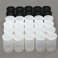 Boîtes de rangement vides en plastique, étanches et anti-poussière, pour bijoux, films photo 35 mm, emballages, pots, bidons, conteneurs