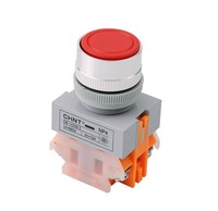 Interrupteur à bouton-poussoir LED à tête plate autobloquant NP4-11BNZS 1NO1NC IP40 4A 380V GB 14048.5