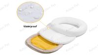 Lit éponge de luxe moderne pour animaux de compagnie, support de beignet ovale entièrement fermé, lit imperméable et nettoyable détachable, style dessin animé à la mode