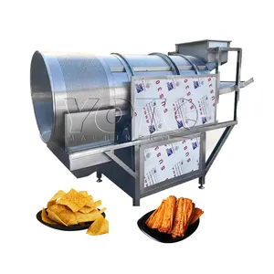 Automatische Roterende Trommel De Snack Chips Type Kruiden Uitgebreide Vierkante Snack Food Aardappelchips Smaakmachine