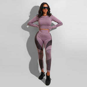 Maglione <span class=keywords><strong>Cardigan</strong></span> in maglia al Neon <span class=keywords><strong>pied</strong></span> <span class=keywords><strong>de</strong></span> <span class=keywords><strong>poule</strong></span> alla moda 2021 set da donna Casual a manica lunga inverno 2 pezzi set da donna - Product Image 4