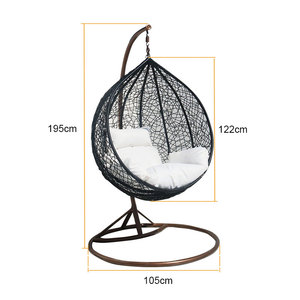 Fauteuil suspendu en fer forgé, design moderne, populaire sur Internet, pour extérieur, balcon, cour, balançoire <span class=keywords><strong>nid</strong></span> <span class=keywords><strong>d</strong></span>'<span class=keywords><strong>oiseau</strong></span> - Product Image 3