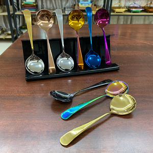 <span class=keywords><strong>Cucharas</strong></span> <span class=keywords><strong>de</strong></span> Acero Inoxidable Personalizadas al por Mayor con Logotipo, <span class=keywords><strong>Cucharas</strong></span> Redondas para <span class=keywords><strong>Postre</strong></span>, Café y Degustación - Product Image 6