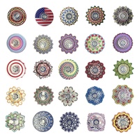 Spinner de acrílico transparente con diseño personalizado impreso, mandala, impresión a color, juguete giratorio para descompresión, espiral, regalo.